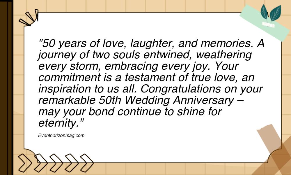 50th Wedding Anniversary Messages
