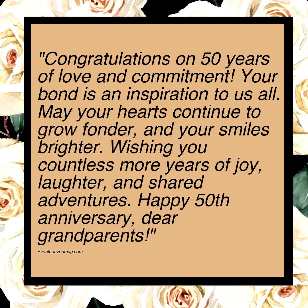 50th Wedding Anniversary Wishes for Grandparents