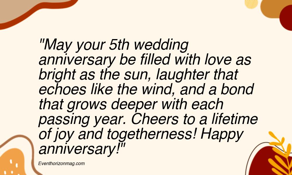 5th Wedding Anniversary Wishes
