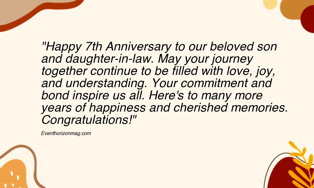 7th Marriage Anniversary Messages for Son