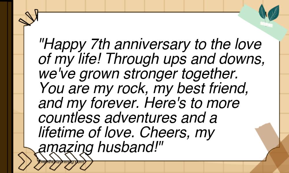 7th Wedding Anniversary Messages for Husband