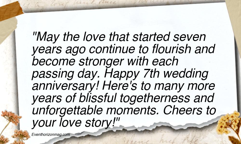 7th Wedding Anniversary Wishes