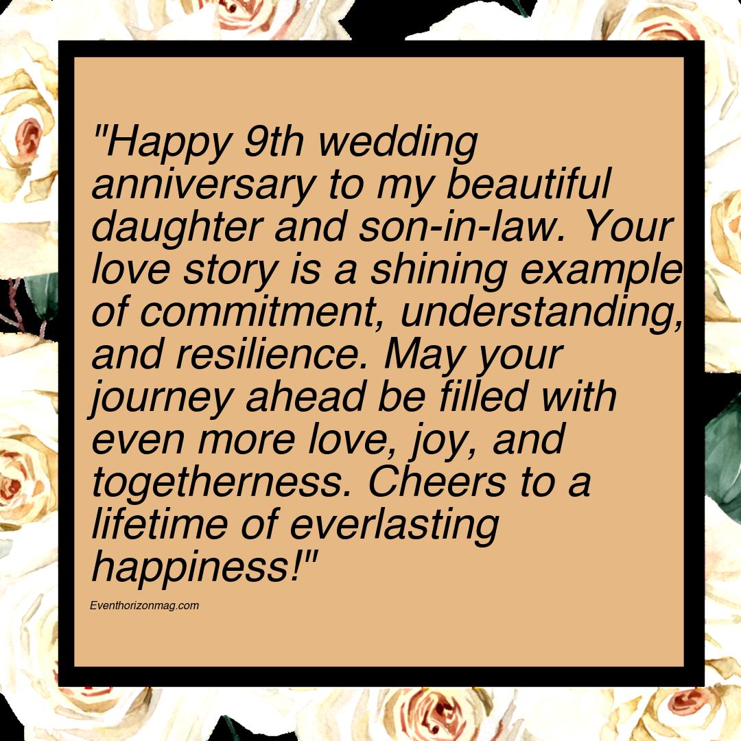 9th Marriage Anniversary Messages for Daughter