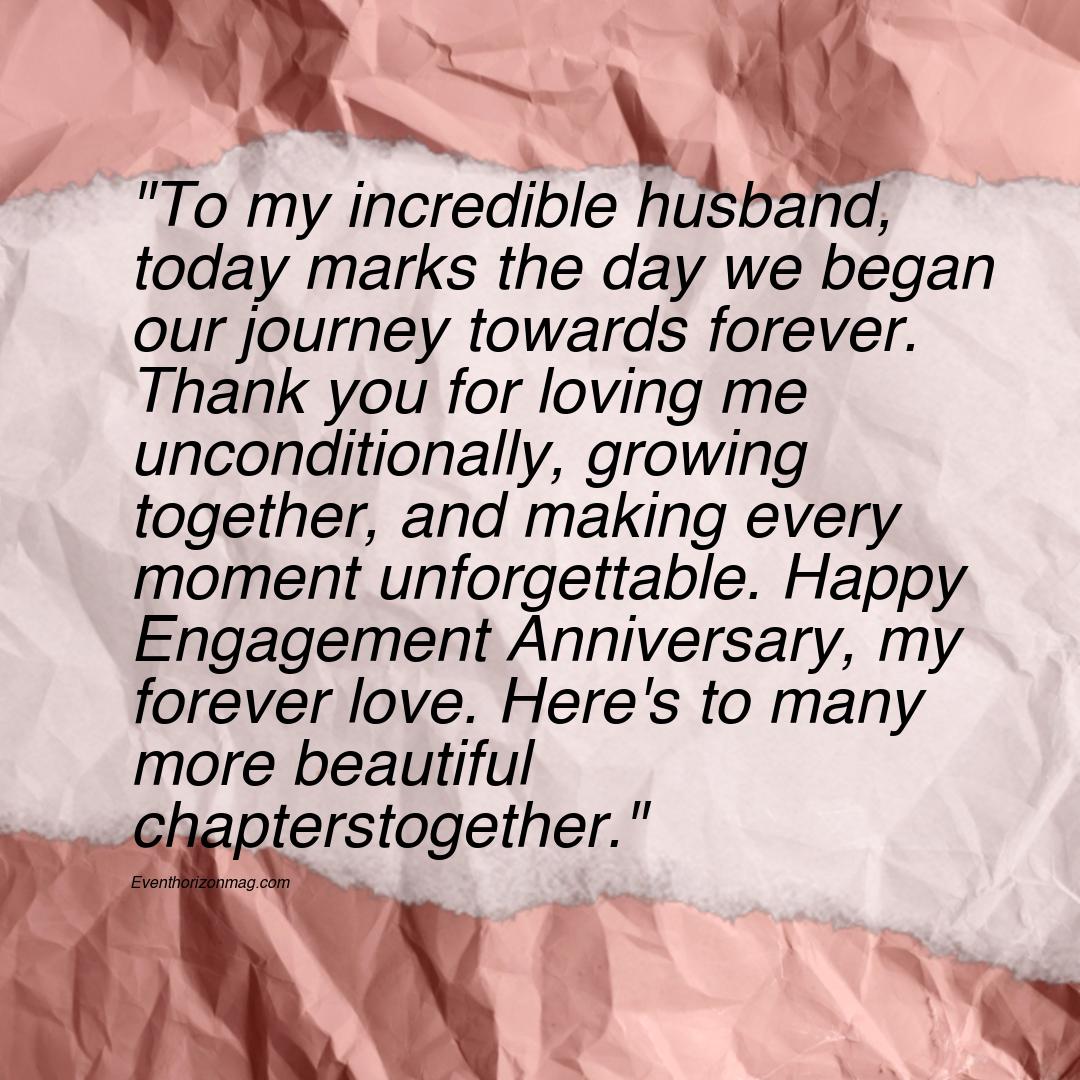 Engagement Anniversary Card Messages for Husband
