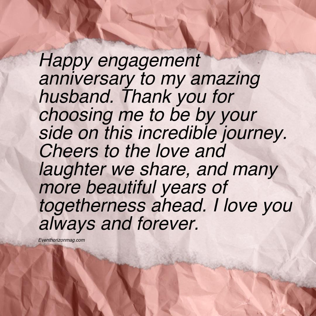 Engagement Anniversary Wishes for Husband