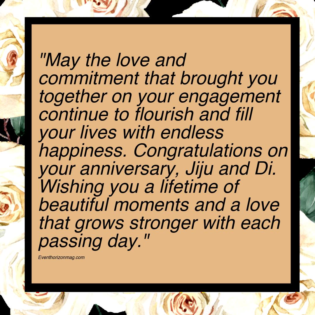 Engagement Anniversary Wishes for Jiju and di