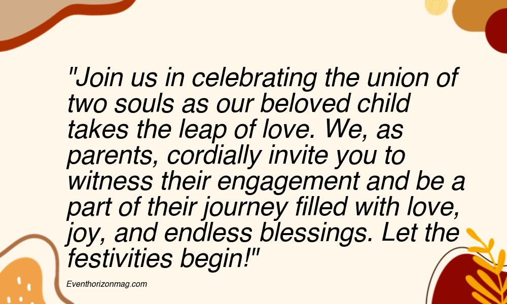 Engagement Invitation Messages from Parents