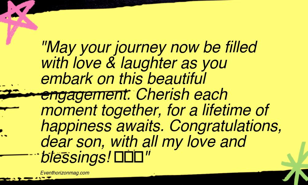 Engagement Wishes for Son from Mother