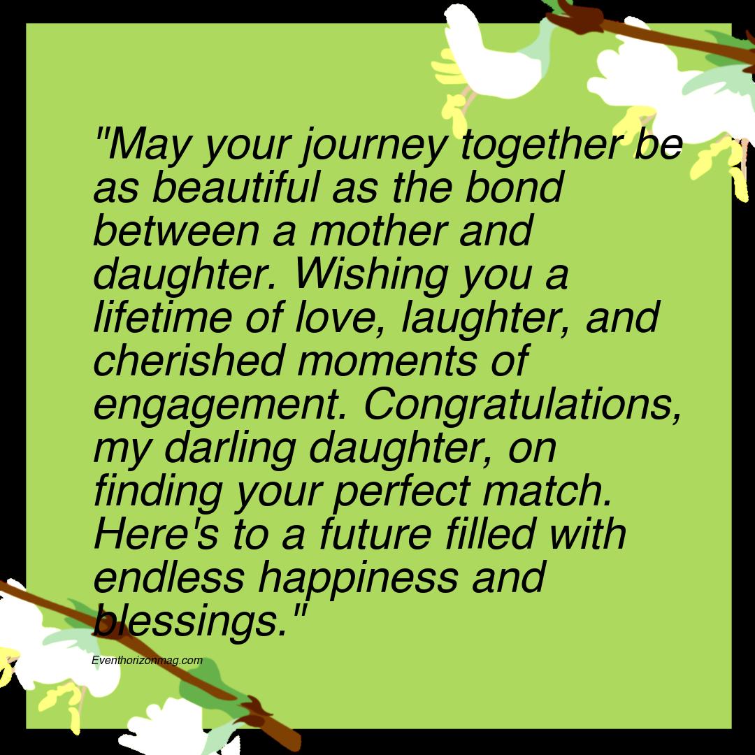 Engagement Wishes From Mother to Daughter