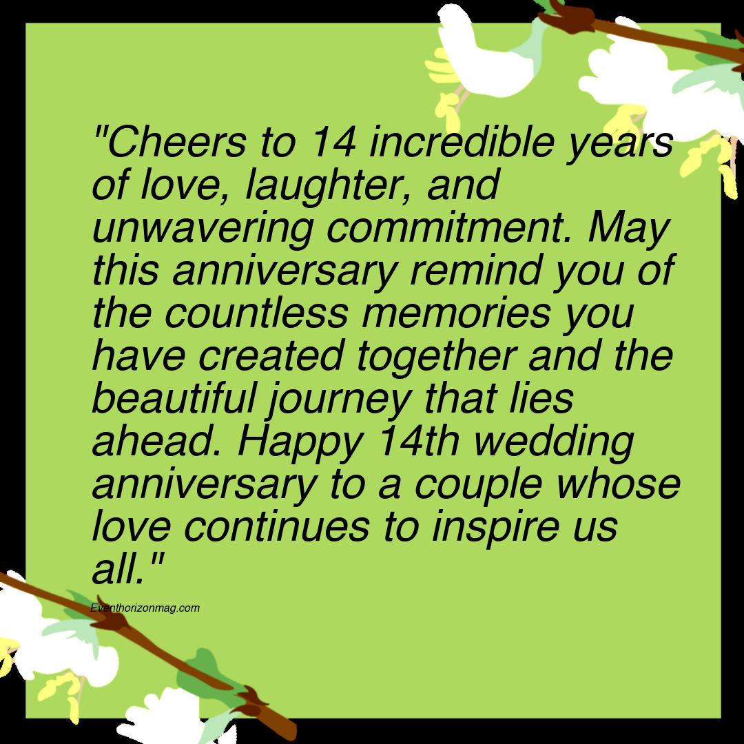 Happy 14th Wedding Anniversary Messages
