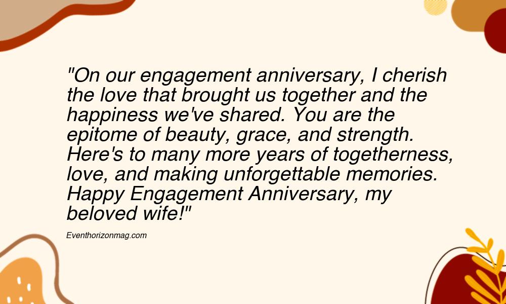 Happy Engagement Anniversary Wishes to Wife