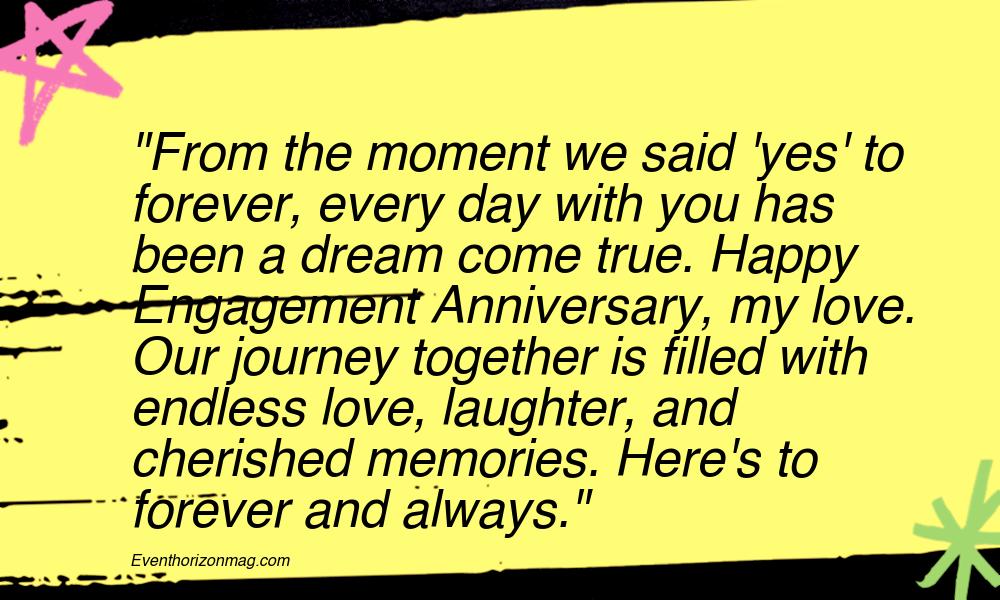 Romantic Engagement Anniversary Messages for Fiance