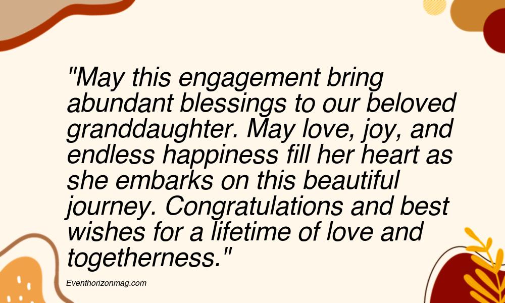 Blessings Engagement wishes for granddaughter