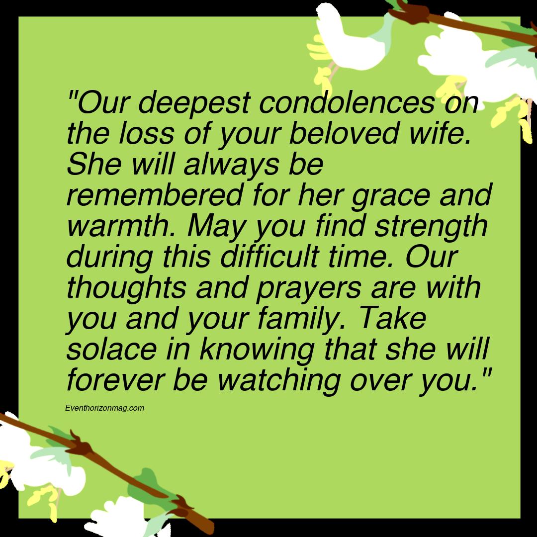 Condolence Messages To a Boss Who Lost His Wife