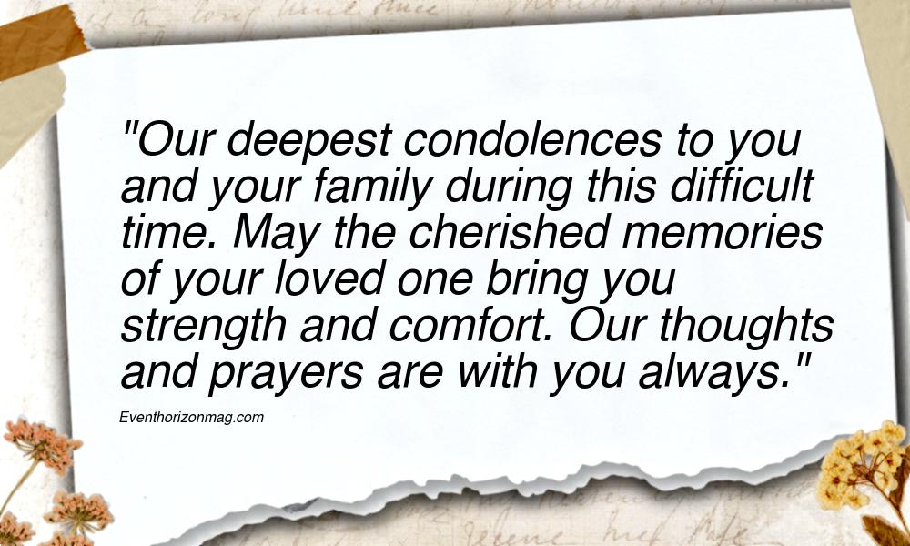 Condolences Messages for Boss Family Member