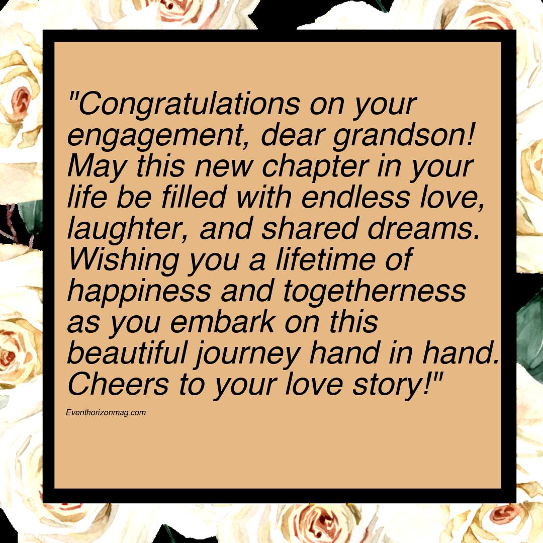 Engagement Congratulations Messages for Grandson