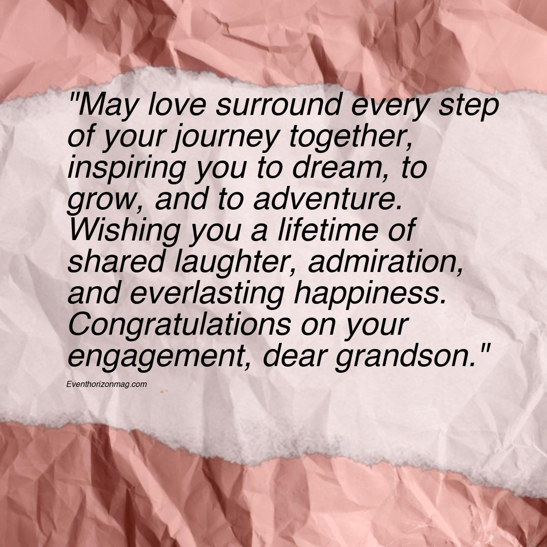 Inspirational Engagement Wishes for Grandson