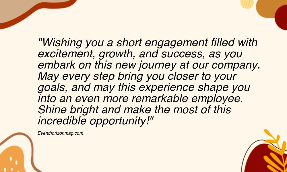Short Engagement Wishes for Employee