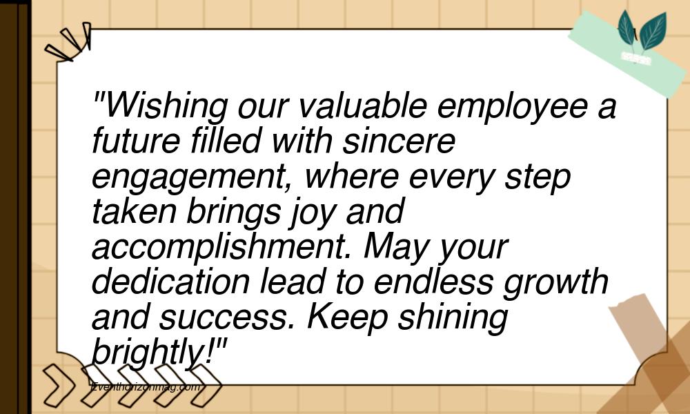 Sincere Engagement Wishes for Employee
